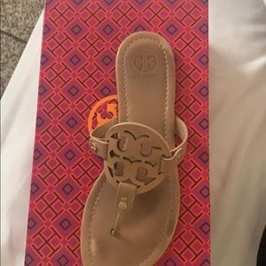 Tory Burch Miller Sandals- light makeup